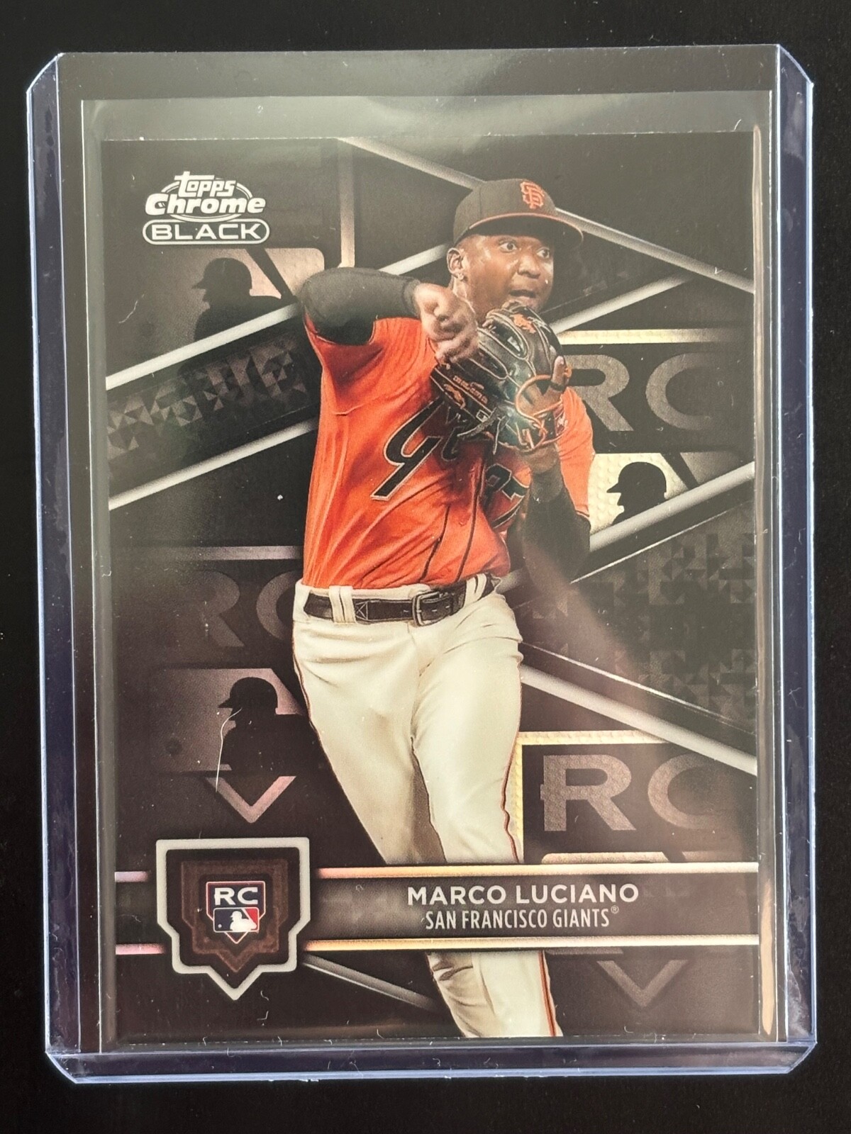 Marco Luciano RC 2024 Topps Chrome Black Rookie Design Variation Case Hit #7