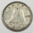 1952 Canada 10 Cents - George VI - Very Fine (VF) KM#43 - 80% Silver - 5745