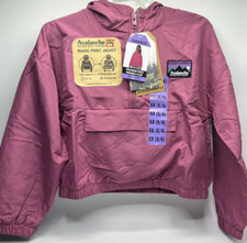 Girls Size XS 5/6 Avalanche Packable Quarter Zip Hooded Lightweight Jacket Pink