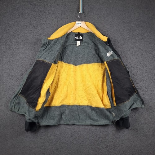 Vintage THE NORTH FACE Fleece Jacket Mens Large Grey Yellow EG Tech USA Made 90s - Picture 10 of 15
