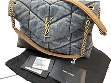 Ysl Denim Puffer Handbag