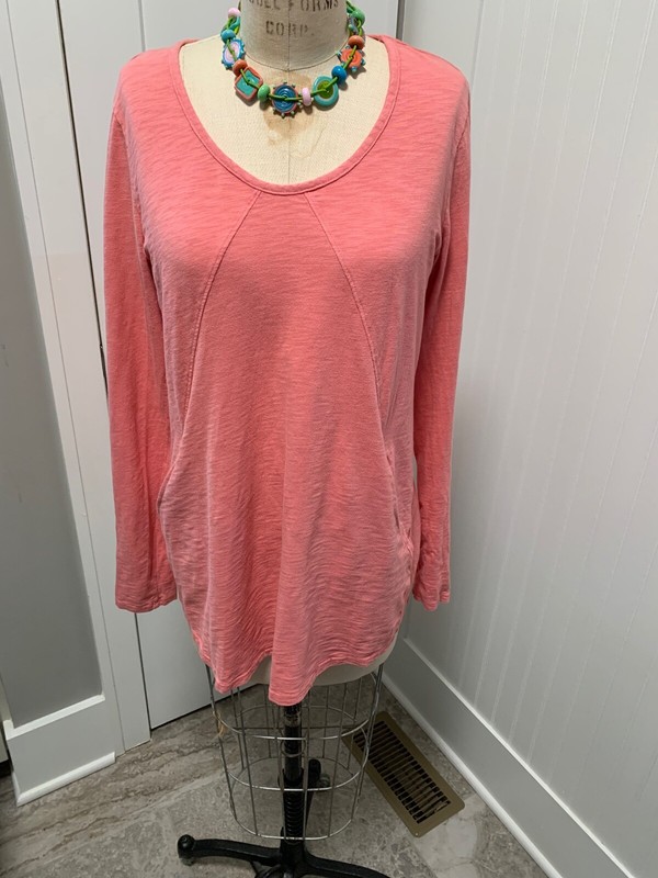 Mod O Doc Coral L/S Scoop Neck Top Small