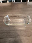 Vtg Pyrex 213-R Clear Glass Loaf Pan Bread Baking Dish 1.5 Qt 8.5” x 4.5” x 2.5”