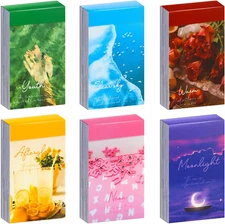 6 Sets 300 Pcs Washi Stickers Set Cute Aesthetic Sticker for Journaling, DIY Dec