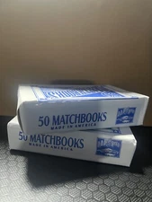 50 Plain White Matches Matchbooks ( 2 packs )