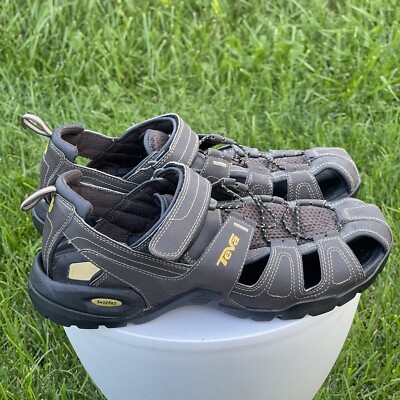 Teva Deacon Sandals Mens 12 Brown Yellow Shocpad Fisherman  display picture 2