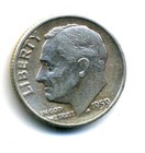 1959 D Roosevelt Dime US 10 Cent U.S America SILVER UNITED STATES 10c Coin #7844 — photo 1