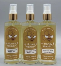 [3] Home & Body Co Honey&Vitamin C Radiant Skin Body Oil ~Honey Almond~ 4oz New