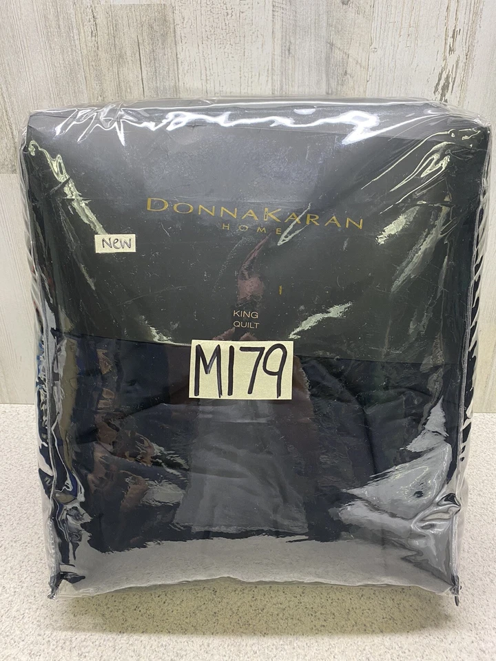 Edredón Donna Karan Essential Silk King 108 pulgadas X 95 pulgadas - negro nuevo paquete abierto Foto 3 de 4