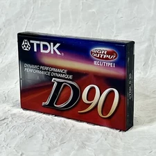 TDK D-90 High Output Audio Cassette Tape Sealed New Japan USA