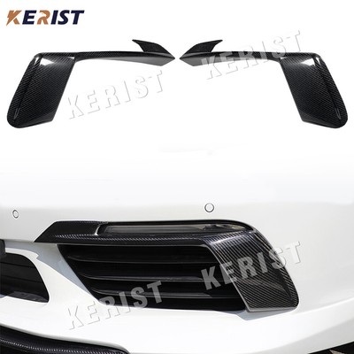 Carbon Fiber Front Air Vents Trim Strip for Porsche 718 Boxster Cayman 2017up 
