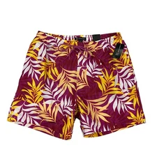 INC Mens Palm Leaves Mesh-Lined Quick-Dry 5" Swim Trunks Multicolor M