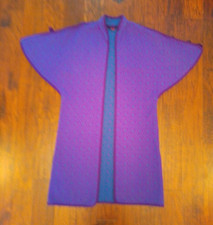 Wallis Woollen Mill West Wales Wool Long Vest Jacket Women's Purple Green Winter