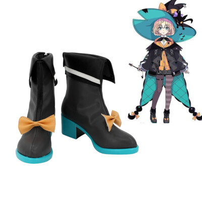 NIJISANJI EN Millie Parfait Shoes Cosplay Women Black Boots