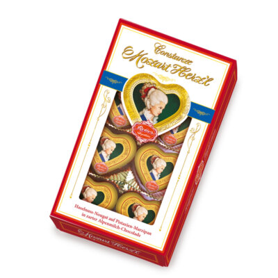 Reber Constanze Mozart Herzl 8 köstlich gefüllte Herz Pralinen 80g