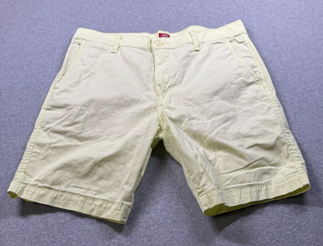 Levi's XX Chino Mens Shorts 34 Light Pale Yellow Standard Fit