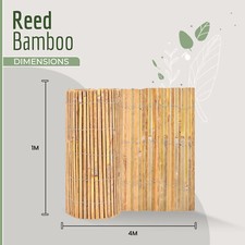 Bamboo Slat Fence Screen Roll Screening Fencing Privacy Sun Panel Garden Outdoor