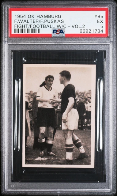 1954 OK Hamburg Kaugummi 85 Ferenc Puskas Fritz Walter PSA 5 Rookie RC Pop 1 WC