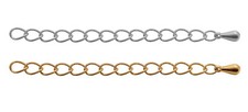 Brass Chain Extensions 58mm for Jewelry Making Different Colors (4 pcs)