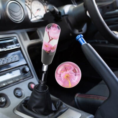 235MM Sakura Pink Real Flowers For Automatic Gear Stick Shift Knob