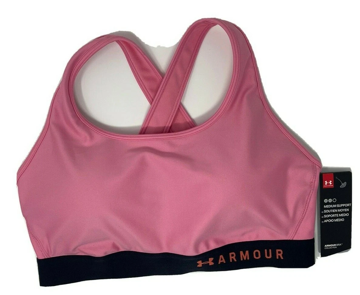 Under Armour Crossback Medium Impact Sports Bra 1307200_Pink_2XL