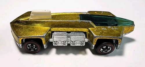 Vintage Hot Wheels Redline Yellow w/Brown Interior What-4 1/64 Diecast - Picture 8 of 10
