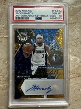 Jaden Hardy  Fast Break gold graded  psa 10 auto rookie 10/10 POP 2