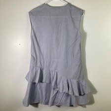 Womens Zara Trafaluc Collection Sleeveless Ruffle Mini Dress XS Blue