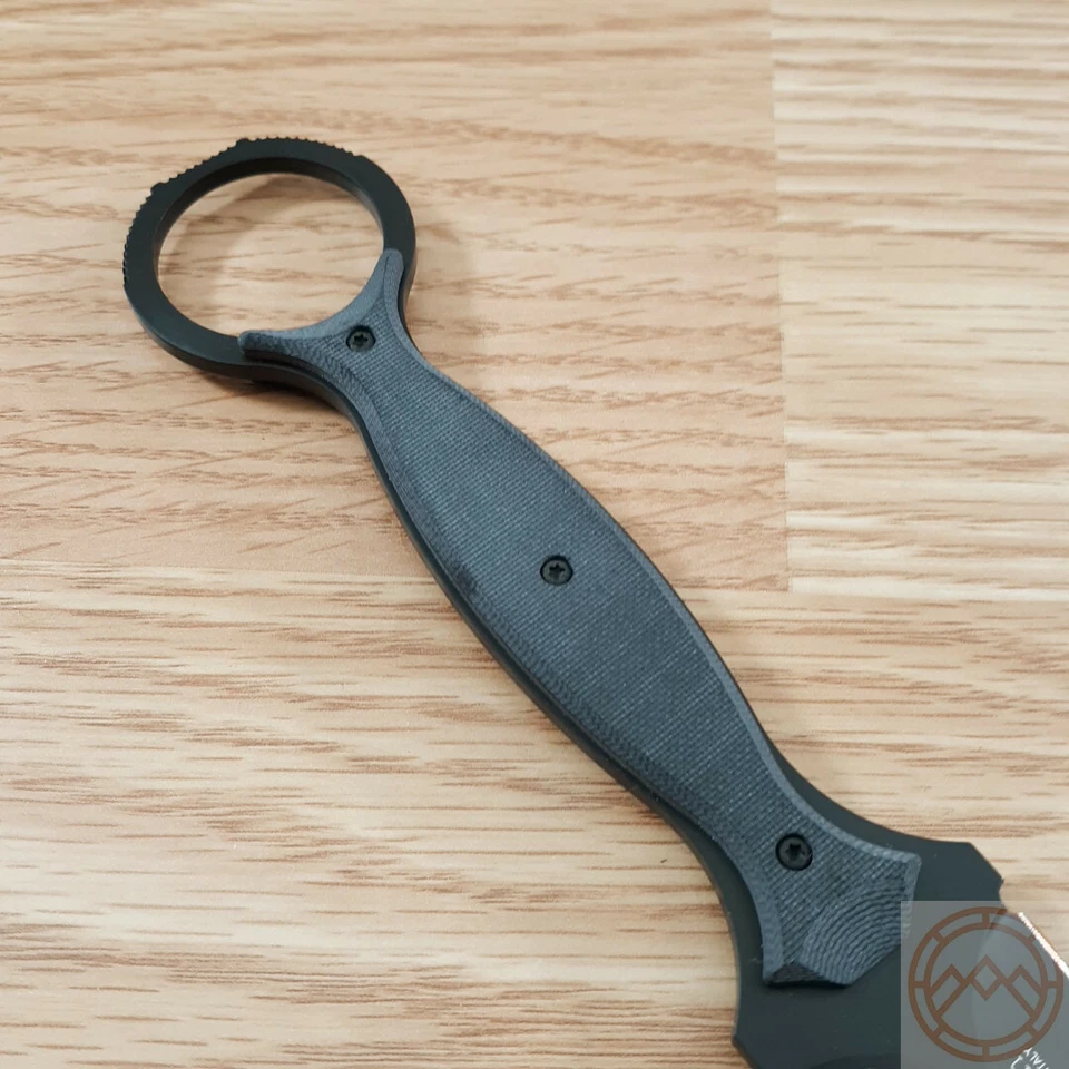 Cuchillo de cuello fijo Maserin 2,75" Bohler N690 hoja de punta de lanza de acero mango G10 Foto 3 de 4