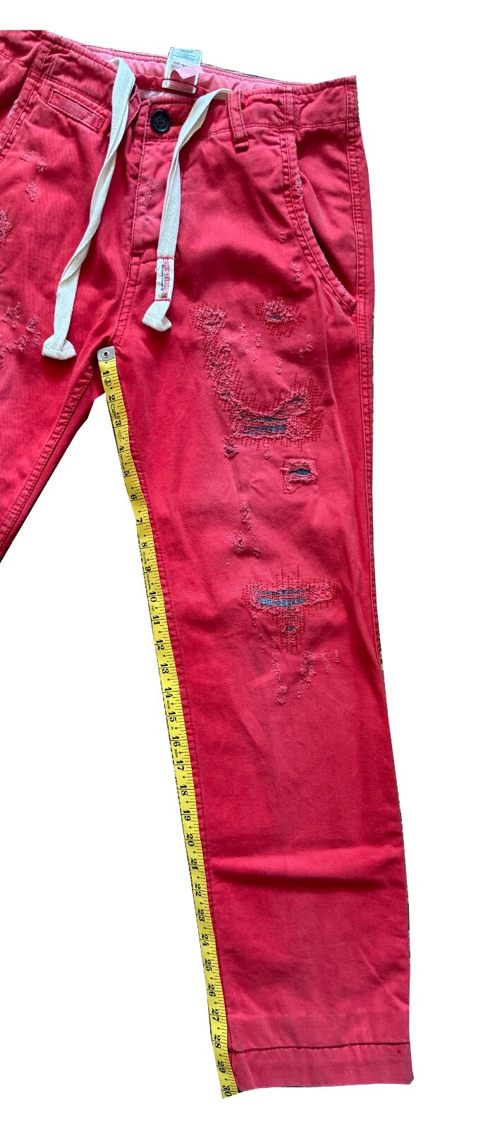 TRUE RELIGION "ROMAN" RED PATCHWORK DRAWSTRING JE… - image 5