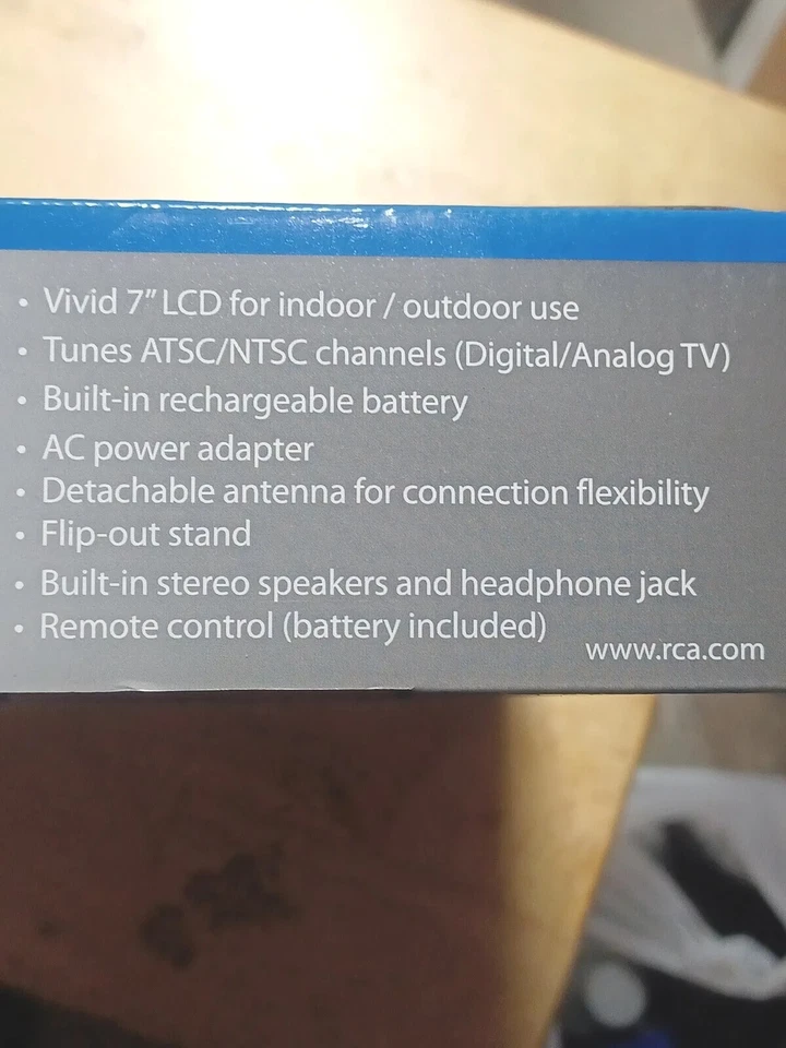 RCA RTV86073 Portable 7" Widescreen LCD. NIB - Image 3 of 4