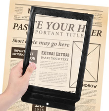 3X Full Page Magnifying Glass for Reading, 12.4 X 7.7 Inch Lightweight Magnifier