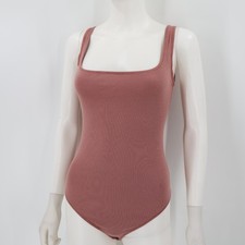 Skims Cotton Blend Rib Bodysuit Size Large NWT
