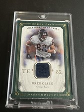 2008 Upper Deck Masterpieces Greg Olsen Game Worn Patch!!! 