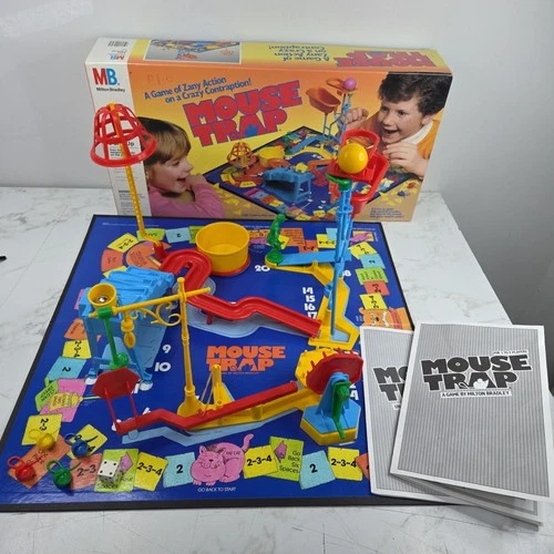 Vintage 1986 Retro Mouse Trap Board Game Milton Bradley 100% Complete