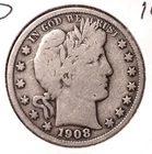 1908-D Barber Half Dollar,  #2961