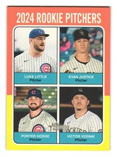 2024 Topps Heritage #620 LUKE LITTLE/EVAN JUSTICE/PORTER HODGE/VICTOR VODNIK Cub