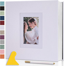 Photo Album Self Adhesive Pages Large 13.2x12.8 White 40 Sheets Scrapbook for