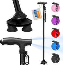 Folding Walking Cane with LED Light Adjustable
