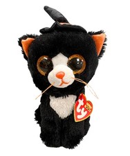 Ty Beanie Boos - Witchie the Cat, Glitter Eyes, MWMT Stuffed Animal Toy