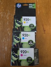 GENUINE NEW HP 920XL Ink Cartridge 3-Pack Cyan, Magenta, Yellow