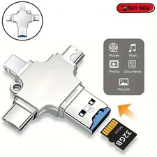 4 In 1 USB 3.0 Flash Drive 128GB Type C Memory Photo Stick for iPhone Android