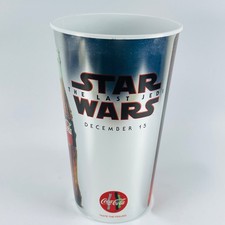 Star Wars The Last Jedi Movie Cup 2017 Rey Kylo Ren Plastic Tumbler 48oz 7.5"