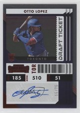 2022 Chronicles Contenders Rookie Ticket Draft Red 56/75 Otto Lopez #19 Auto tj1