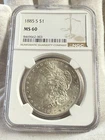 1885-S NGC MS-60 Morgan Silver Dollar