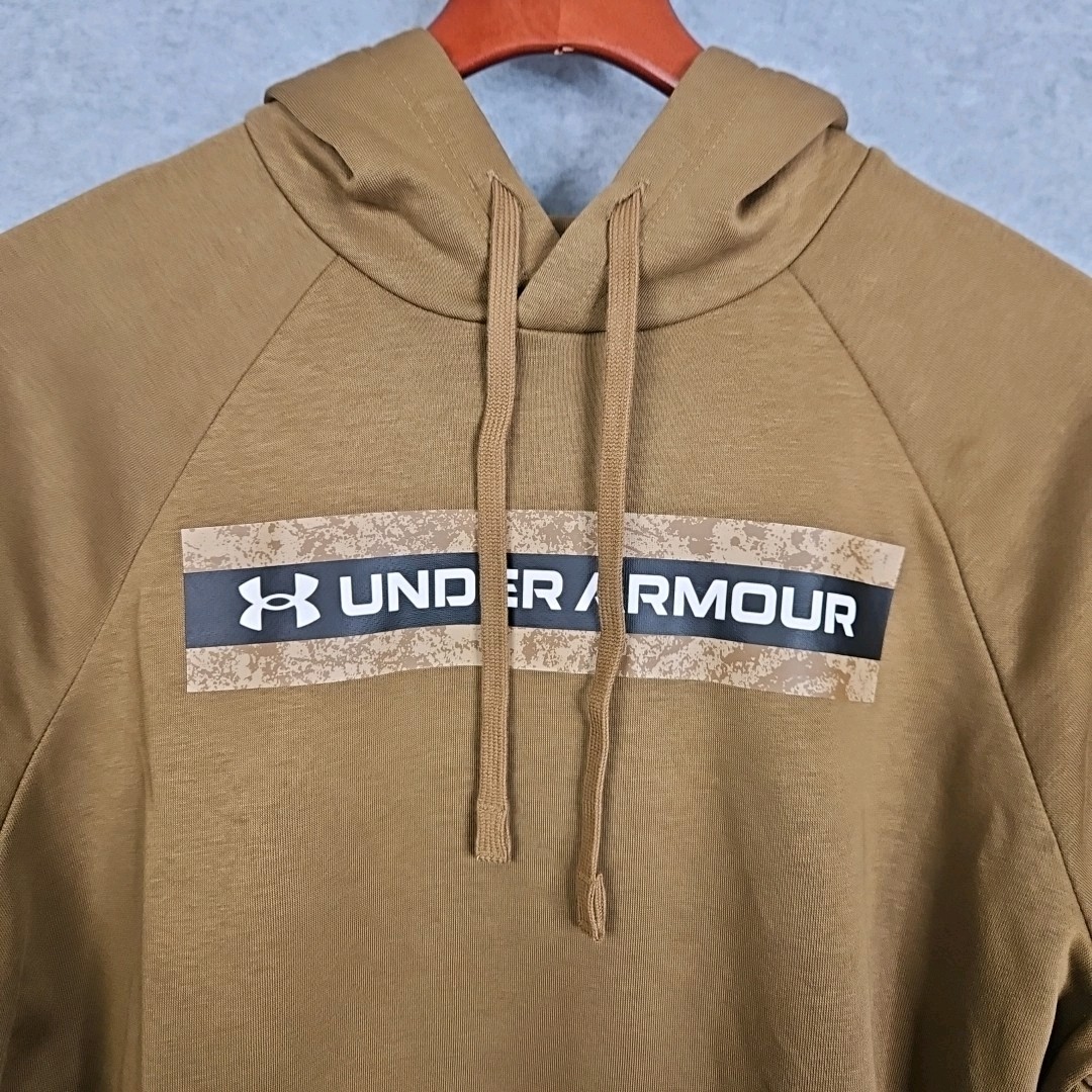 Under Armour Rival Fleece Camo Chest Stripe Hoodie Men's Size Med New 1386595 thumbnail 2