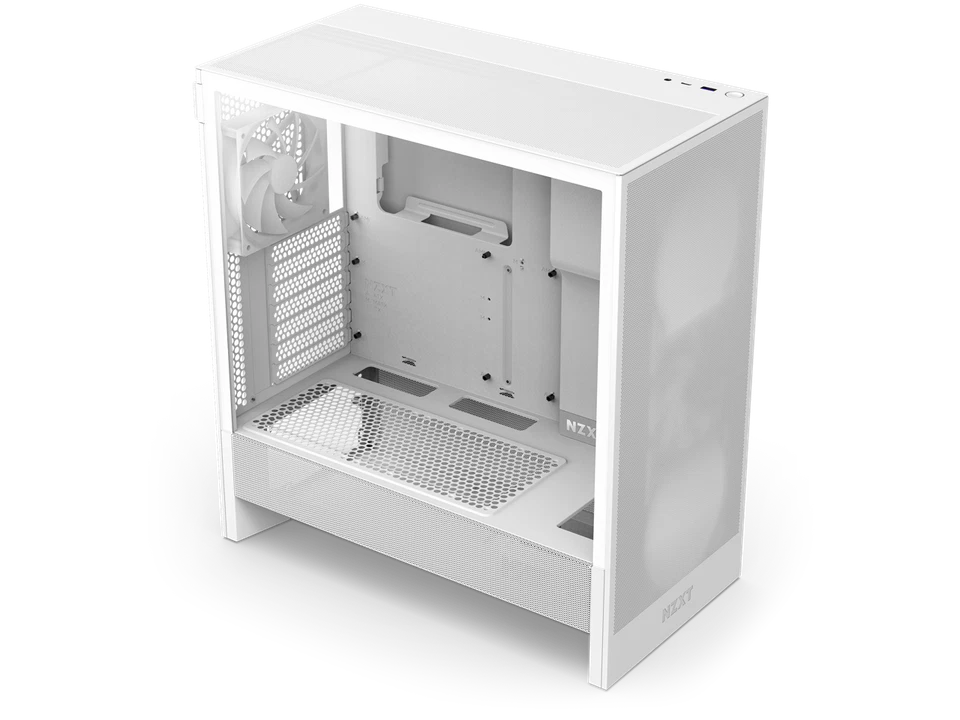 NZXT H Series H5 Flow 2024 Edition ATX Mid Tower Chassis All White Color - Image 2 of 4