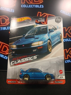 #ad Hot Wells premium modern classics 98 Subaru Impreza 22BSTI Card Light Damage $19.00