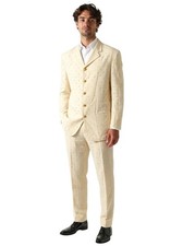GIANNI VERSACE - 1994 Ivory Cotton Eyelet Suit, Size Large