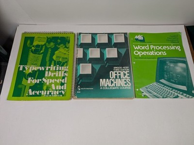 Typewriting Word Processing & Office Machine Vintage Book Lot 3 Technology